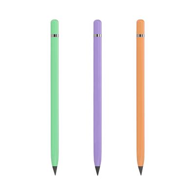 China office & Metallic School Pen Pieces Metal Inkless Pen Aluminum Eternal Pencil No Ink Signing Pen Assorted Color Inkless Pen for Kids and Adults for sale