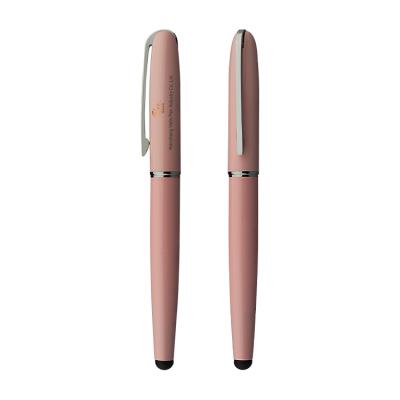 China office & School Pen Smoothly Writing Logo Printed Free Refill Metal Roller Promotional Park for sale