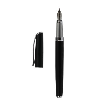 China office & Engarve Metal Logo Metal Fountain Pen Classic Best Selling Ink Amazon School Fountain Pen Luxury Black Customized Customized Ink for sale