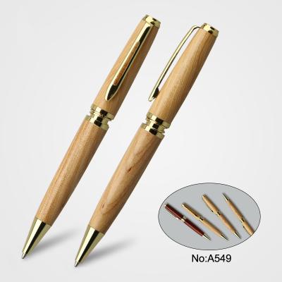 China office & School Pen High Quality Pen Metal Ballpoint Pen Twist Business Wood Writing Body Best for sale