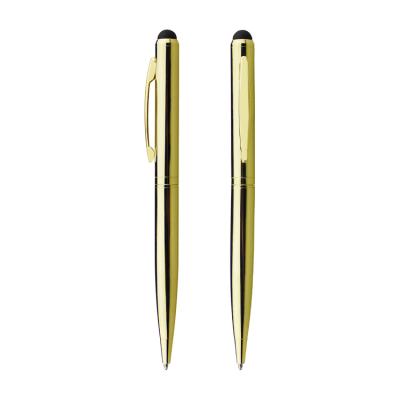 China office & School Pen Luxury Gold Color Stylus Touch Screen Pen Metallic Logo Printed for sale