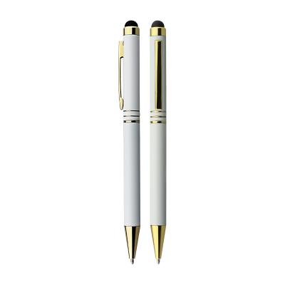 China office & School Promotional Pen Silver and Gold Metal Touch Screen Ball Pen with Stylus for Ipad for sale