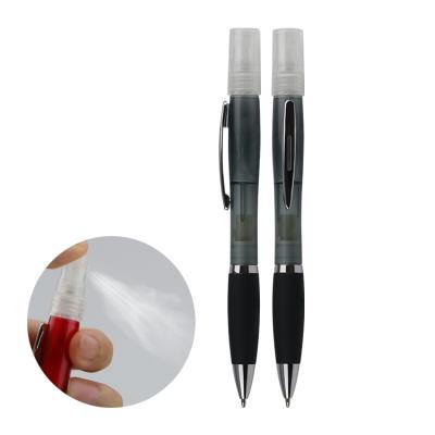 China office & School Pen Hot Selling Plastic Ballpoint Pen With 3ml Alcohol Sanitizer Spray Bottle for sale