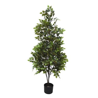 China Newest Garden Decoration Faux Artificial Birch Branches Plastic Artificial Silk Ficus Tree Branches for sale