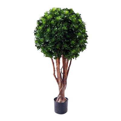 China Realistic Hot Selling Single Leaf Hotel Tea Leaf Artificials Decorative Indoor Artificial Banyan Tree for sale