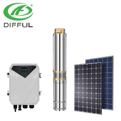 China Portable Solar Submersible Pump 1hp DC DC Water Fountain Submersible Pump for sale