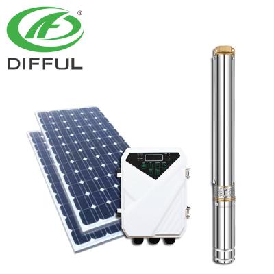 China Drinking Water Treatment 1.5 Hp Solar Water Pump With Panel 150 Meters Head Water Pump for sale