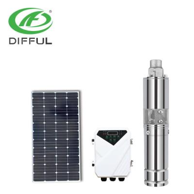 China Mini DC 24v Family Homes Screw Borehole Submersible Agriculture Irrigation Solar Water Pump Kit for sale