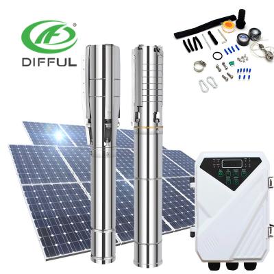 China DC 12v Solar Powered Submersible Water Pump Kits With Solar Panels for sale