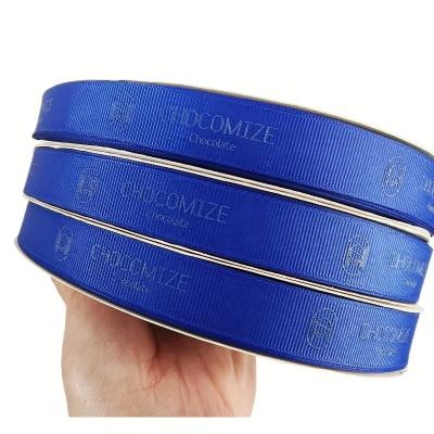 China Custom Made Recyled Grosgrain Ribbon Printed Grosgrain Ribbon For Custom Logo Gift Ribbon for sale