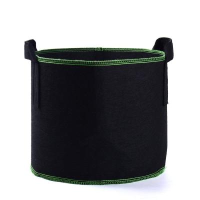 China Eco-friendly Black 1/2/3/5/7/10Gallon Felt Flower Pots Garden Plant Grow Bag Pouch Root Container for sale