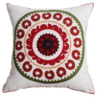 China European Home Decor Cotton Embroidery Mandala 18*18 Inch Square Cushion Cover for sale