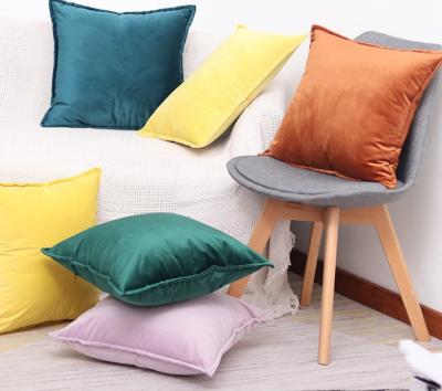 China Sustainable Custom Sizes Colorful Solid Sofa Throw Veolor Pillow Case Cover Decorative for sale