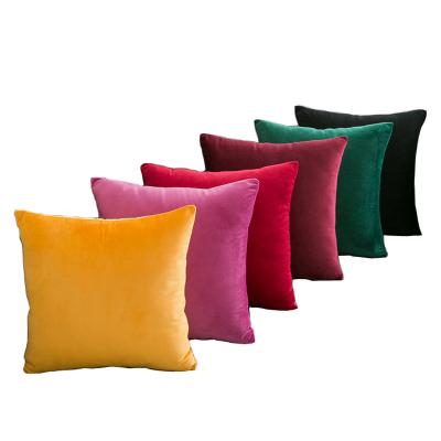 China Viable Wholesale Custom Stock 12 Colors Velvet Sofa Throw Pillow Case Home Decor for sale