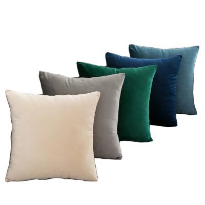 China Factory Price Simple Colorful Velvet 45 X 45 Cm Sofa Seat Throw Teal Cushion Cover for sale