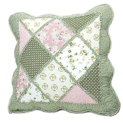 China Korean Vintage Cotton Patchwork Flower 50 X 50 Cm Handmade Pillow Cushion Cover for sale