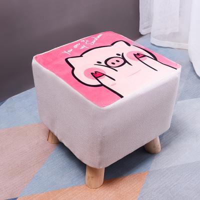 China Cute Cardboard Wooden Stool Chair Children's Wooden Animal Foot Stool Saves Space In Home Furniture for sale