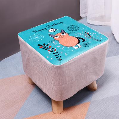 China HOT High Quality Animal Cartoon Living Room Furniture Cardboard Sale Creative Children's Bench Cute Bathroom Foot Stool Storage Bench for sale