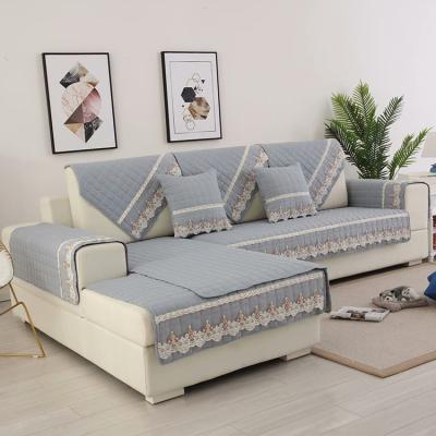 China Winter Simple Plush Sofa Cushion Nordic Simple Fashion Cushion All Season Cotton Full Lace Sofa Cover for sale