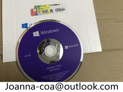 China Best-Selling 100% Genuine 32/64 Bits Windows 10 Pro OEM License Key code & Coa DVD Full Package for sale