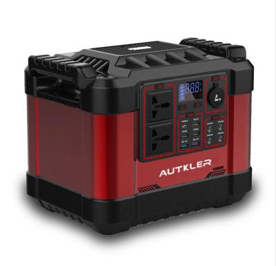 China Hot Selling Autkler Lithium Battery Large 1000Watts Solar Power Generator Mobile Power Station For Autkler Camping 1000 for sale