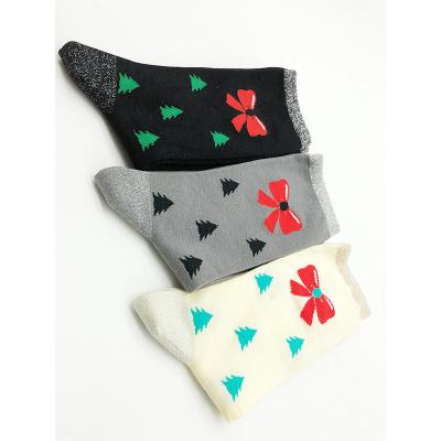 China High Quality Winter QUICK DRY Thickening Ladies Bowknot Socks Warm Christmas Socks for sale