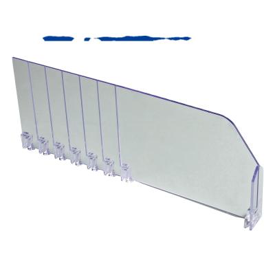 China Easy Installation Supermarket Clear ABS Adjustable Shelf Dividers for sale