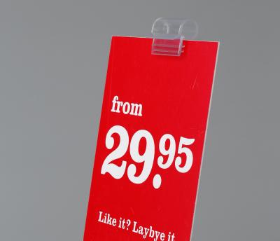 China Adjustable Favorable Popular Design Plastic Poster Sign Holder Price Display In Shopping Mall for sale