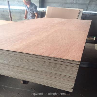 China Inside red 2.7mm/3.6mm/5.2mm face and back core /poplar hardwood /packing grade cheap plywood for sale