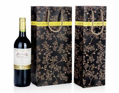 China Wine Bottle Gift Bags , Retail Shopping Bags For Grape Wine Packaging for sale