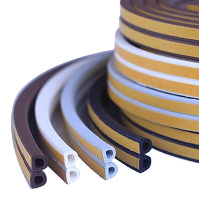 China Customized D Shape Self Adhesive Rubber Seal Door Window Weather Strip for Apartment Soundproofing for sale