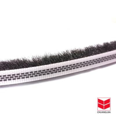 China CLJ Wool Pile Sealing Non-Silicone Weather Strip Puffy Fur For Auminium Door And Windows for sale