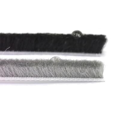 China CLJ Alumínio Sliding Window Weather Strip Silicone Wool Pile Seal Strip Para Porta de Vidro Pile Height 3-25mm / Largura 3-50mm à venda