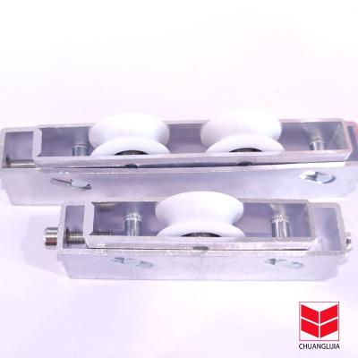 China Aluminium Door Accessories Sliding Door And Window Roller With Black Frame And Zinc Alloy for sale