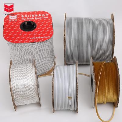 China Woven Brush Silicification Seal Wool Pile Weather Strip Brush Door Window Seal Strip with and ISO9001 2008 Certificate for sale