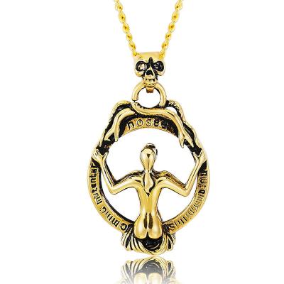 China Eco Friendly Vintage Mens Womens Skeleton Jewelry The Truth In The Mirror Stainless Steel Pendant for sale