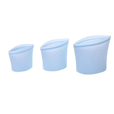 China New 2020 Product Silicone Kitchen Stocked Tender Bags, Reusable Silicone Food Storage Bag for sale