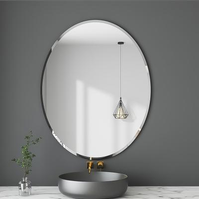 China Customized modern luxury hotel bathroom decoration wall oval living room wall mirror decoration size thickness for sale