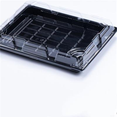 China SZ3-011A Disposable Container Box Packaging Customized Sushi Tray with Lid, Disposable Box Sushi Takeout Lunch Box for sale