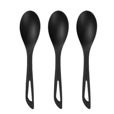 China Manufacturers Extremely Lightweight Disposable Biodegradable Ice Cream Spoons Cpla Small Size Scoop for sale