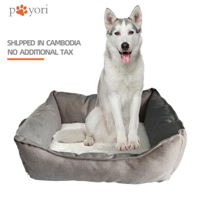 China Breathable Comfort Dog Bed Non - Slip Bottom Recycled Standard Durable Round Pet Cushion for sale