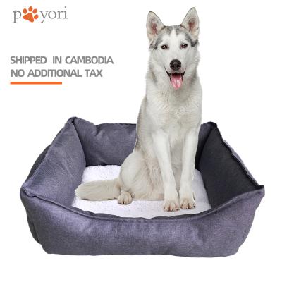 China Breathable Comfort Dog Bed Non - Slip Bottom Recycled Standard Durable Round Pet Cushion for sale