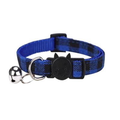 China Personalized Cheap Price Accessories Cotton Pet Collars Color Grid Dog And Cat Collar for sale