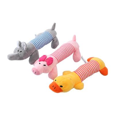 China Latest Popular Animal Plush Toy Interactive Animal Toys Wholesale Duck Pet Dog Chew Toy Squeaky Band Pet Quadruped Toy for sale