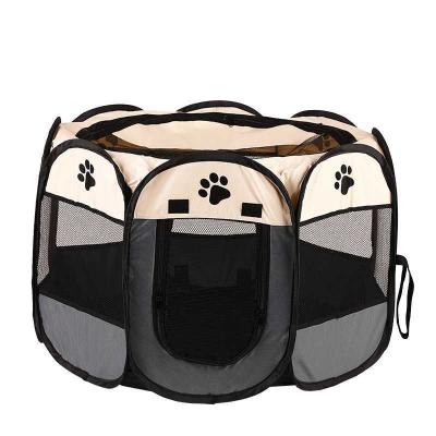 China Wholesale Breathable Octagon Oxford Fabric Indoor Outdoor Dog Playpen Dog Cage Exercise Kennel For Dog Cat Foldable Carrier for sale