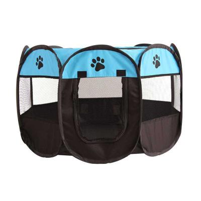 China Breathable Indoor Outdoor Water Resistant Pet Playpen Portable Foldable Exercise Pen Kennel Use for sale