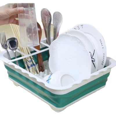 China Sustainable High Quality Plastic Dish Drying Rack Plastic Kitchen Storage Rack for sale