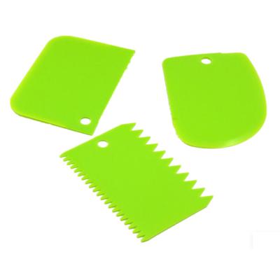 China Viable Popular Hot Sales Kitchenware 3pcs Plastic Cake Scraper for sale