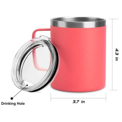 China Sustainable Double Wall 12oz Stainless Steel Insulated Coffee Mug With Handle for sale