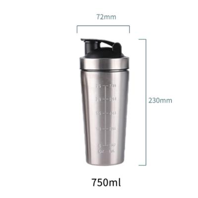 China Viable Portable Gym Protein Metal Shaker Water Bottle Sport Bottle Shaker for sale